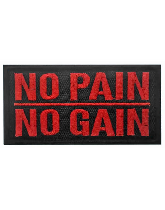 No Pain No Gain Patch mit Klettverschluss - Gym Generation®--www.gymgeneration.ch